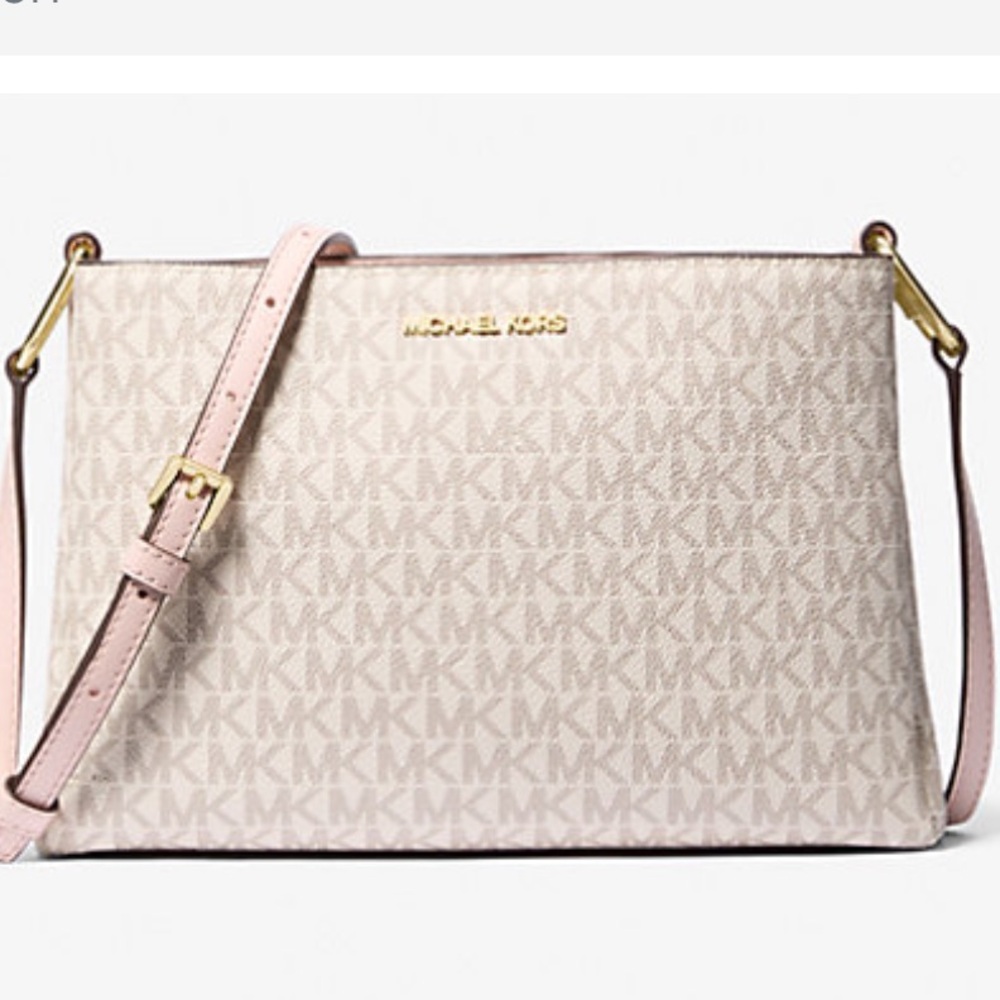 NWT Michael Kors Trisha Medium Logo Crossbody Bag